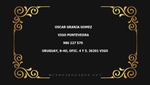 abogado Oscar Granja Gomez en la localidad de Vigo