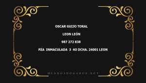 abogado Oscar Guijo Toral en la localidad de Leon