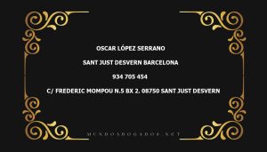 abogado Oscar López Serrano en la localidad de Sant Just Desvern