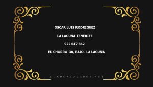 abogado Oscar Luis Rodriguez en la localidad de La Laguna