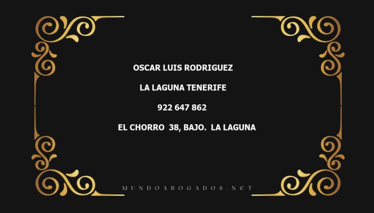 abogado Oscar Luis Rodriguez en la localidad de La Laguna