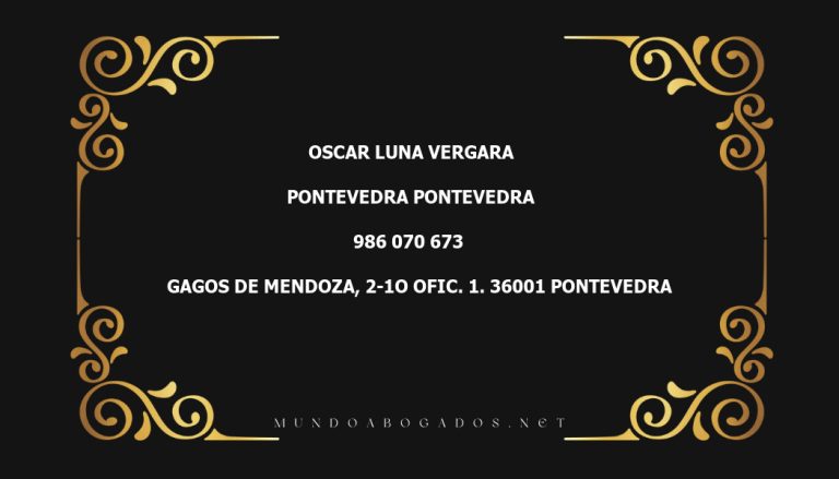 abogado Oscar Luna Vergara en la localidad de Pontevedra