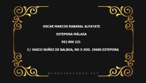 abogado Oscar Marcos Rabanal Alfayate en la localidad de Estepona