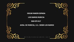 abogado Oscar Marin Espada en la localidad de Los Ramos