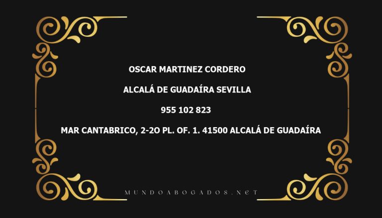 abogado Oscar Martinez Cordero en la localidad de Alcalá de Guadaíra