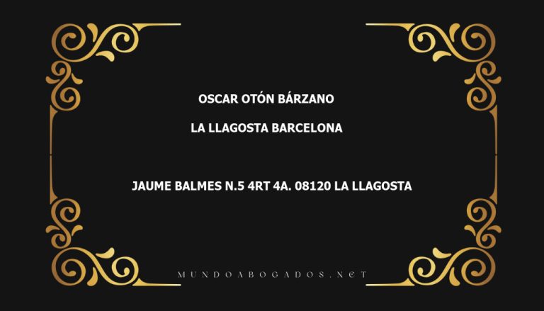 abogado Oscar Otón Bárzano en la localidad de La Llagosta