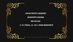 abogado Oscar Prieto Casquero en la localidad de Benavente