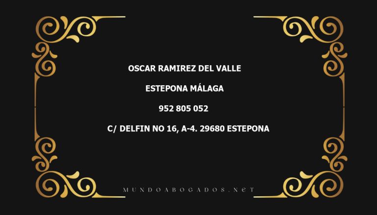 abogado Oscar Ramirez Del Valle en la localidad de Estepona