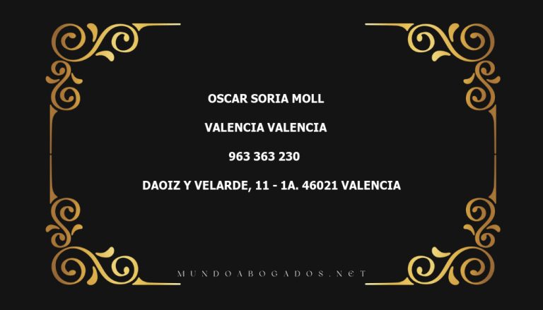 abogado Oscar Soria Moll en la localidad de Valencia