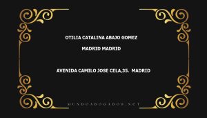 abogado Otilia Catalina Abajo Gomez en la localidad de Madrid