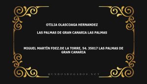 abogado Otilia Olascoaga Hernandez en la localidad de Las Palmas de Gran Canaria