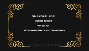 abogado Pablo Antolin Huelin en la localidad de Burgos