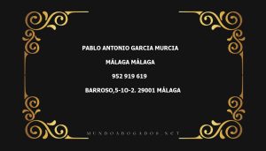 abogado Pablo Antonio Garcia Murcia en la localidad de Málaga