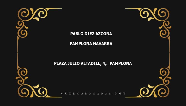 abogado Pablo Diez Azcona en la localidad de Pamplona