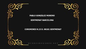 abogado Pablo González Moreno en la localidad de Sentmenat