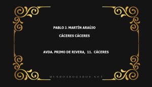 abogado Pablo J. Martín Araújo en la localidad de Cáceres