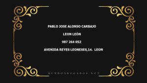 abogado Pablo Jose Alonso Carbajo en la localidad de Leon