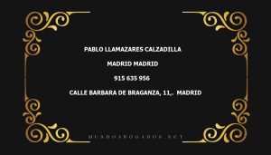 abogado Pablo Llamazares Calzadilla en la localidad de Madrid