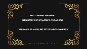 abogado Pablo Montes Ferrando en la localidad de San Antonio de Benagober