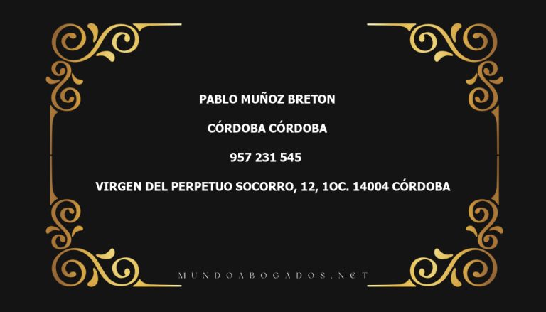 abogado Pablo Muñoz Breton en la localidad de Córdoba