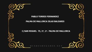 abogado Pablo Torres Fernandez en la localidad de Palma de Mallorca