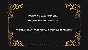 abogado Paloma Morales Moratilla en la localidad de Pozuelo de Alarcon