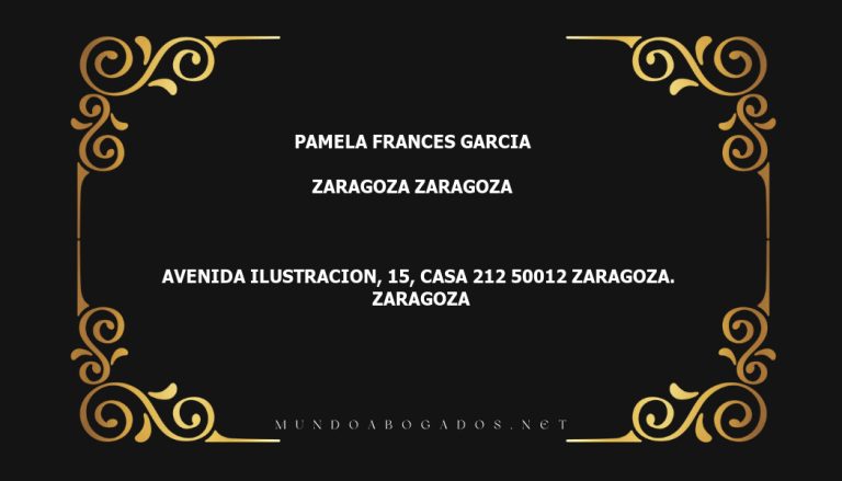 abogado Pamela Frances Garcia en la localidad de Zaragoza