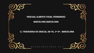 abogado Pascual Alberto Vidal Fernandez en la localidad de Barcelona