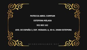 abogado Patricia Abril Cumpian en la localidad de Estepona