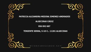 abogado Patricia Alejandra Medina Jimenez-Andrades en la localidad de Algeciras