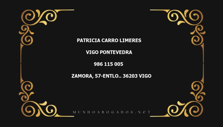 abogado Patricia Carro Limeres en la localidad de Vigo