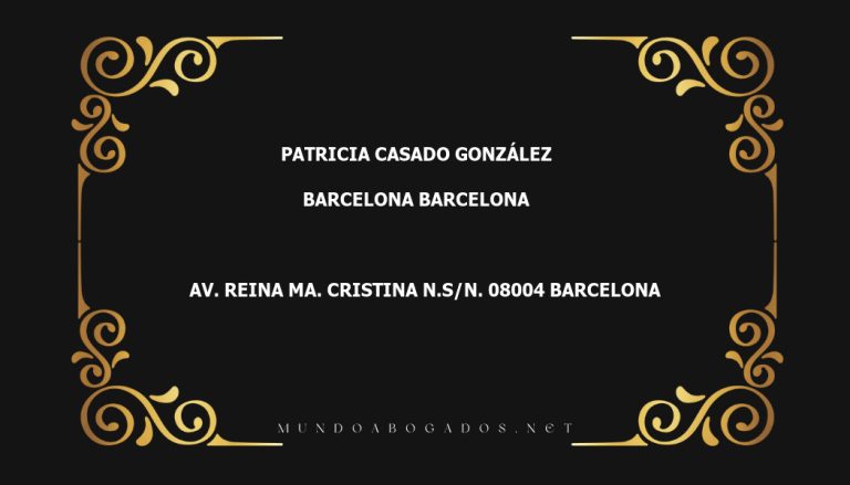 abogado Patricia Casado González en la localidad de Barcelona