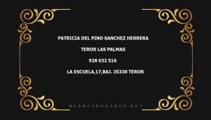 abogado Patricia Del Pino Sanchez Herrera en la localidad de Teror