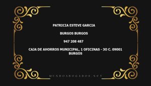 abogado Patricia Esteve Garcia en la localidad de Burgos