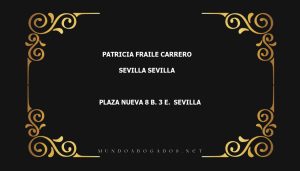 abogado Patricia Fraile Carrero en la localidad de Sevilla