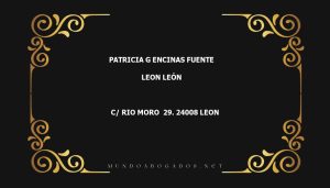 abogado Patricia G Encinas Fuente en la localidad de Leon