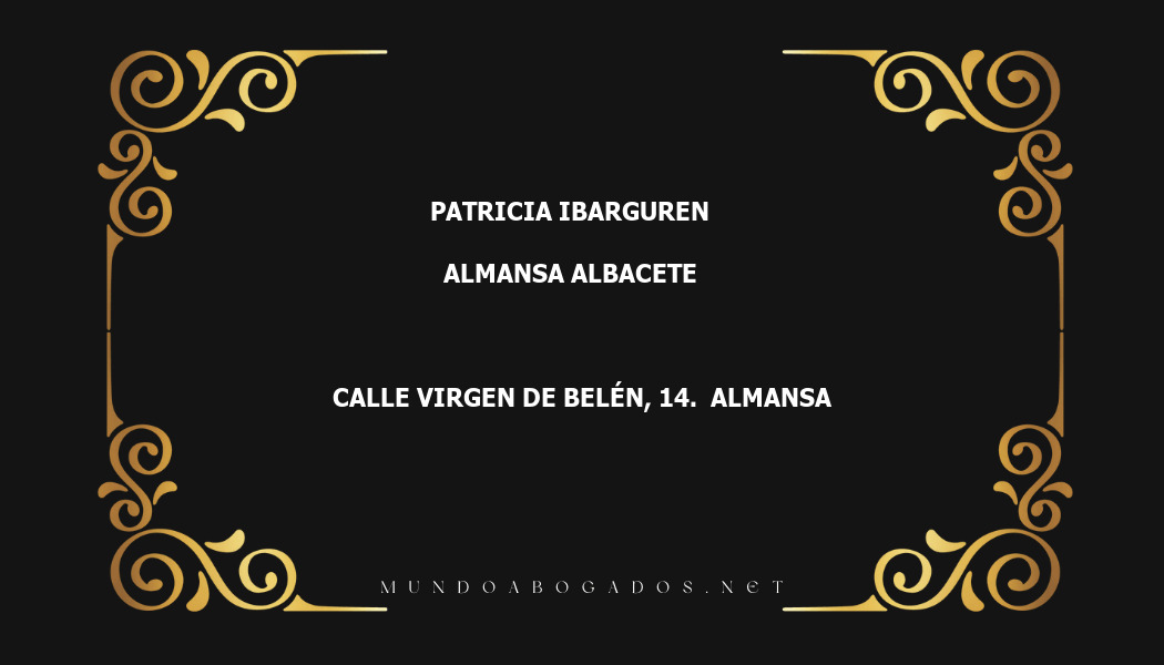 abogado Patricia Ibarguren en la localidad de Almansa