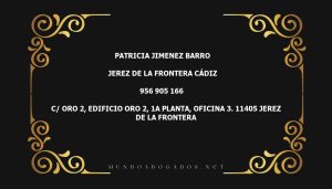 abogado Patricia Jimenez Barro en la localidad de Jerez de la Frontera