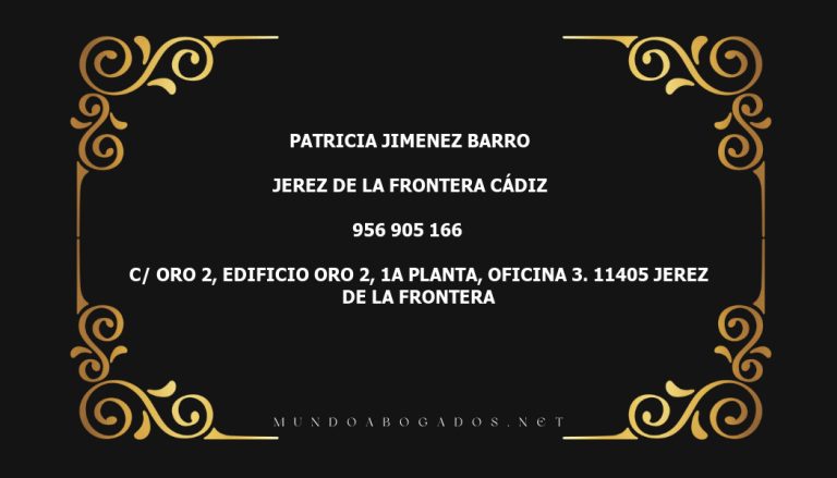 abogado Patricia Jimenez Barro en la localidad de Jerez de la Frontera