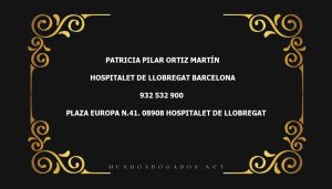 abogado Patricia Pilar Ortiz Martín en la localidad de Hospitalet de Llobregat