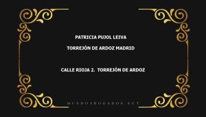 abogado Patricia Pujol Leiva en la localidad de Torrejón de Ardoz