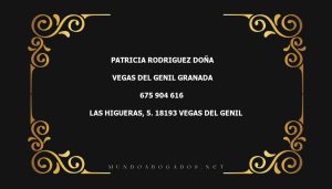 abogado Patricia Rodriguez Doña en la localidad de Vegas del Genil