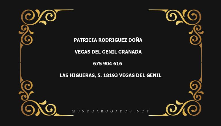 abogado Patricia Rodriguez Doña en la localidad de Vegas del Genil