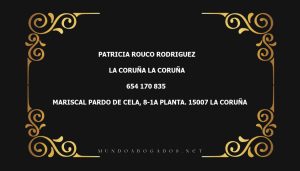 abogado Patricia Rouco Rodriguez en la localidad de La Coruña