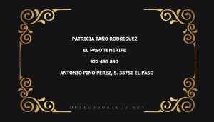 abogado Patricia Taño Rodriguez en la localidad de El Paso