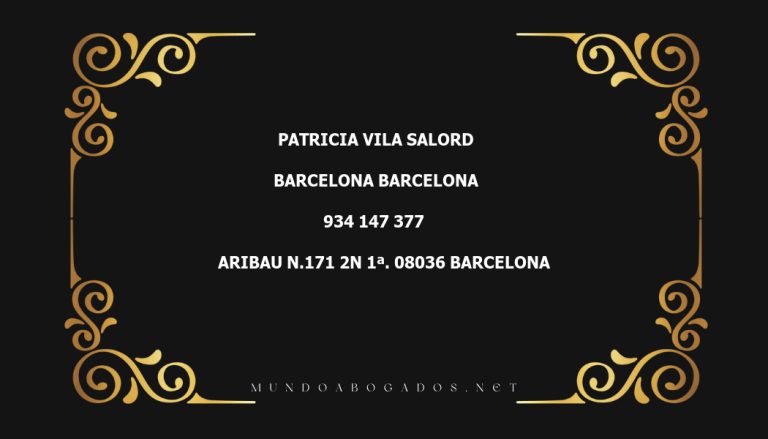 abogado Patricia Vila Salord en la localidad de Barcelona