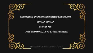 abogado Patrocinio Encarnacion Gutierrez Serrano en la localidad de Sevilla