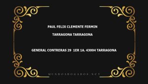 abogado Paul Felix Clemente Fermin en la localidad de Tarragona