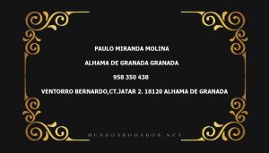 abogado Paulo Miranda Molina en la localidad de Alhama de Granada