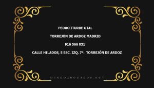 abogado Pedro Iturbe Otal en la localidad de Torrejón de Ardoz